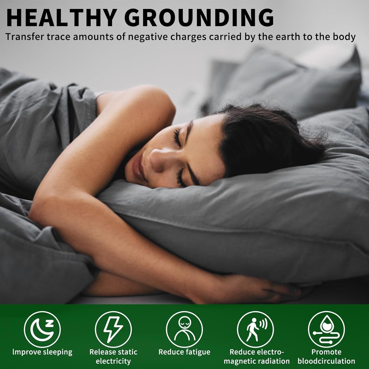 new Grounding Mat for Bed, 27" x 60" Mattress Pad Sleeping, White