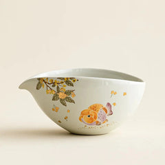 200ml Grass Wood Ash Hand-drawn Koi Fair Cup Ceramic Household Tea Cup Tea Set 07FC0E-D4 - KOEEK