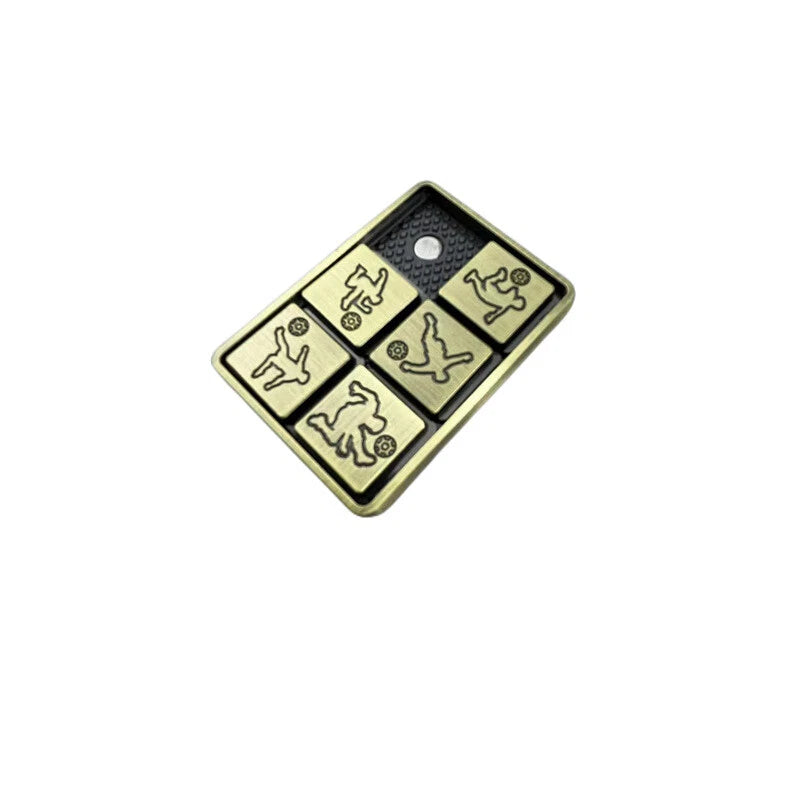 EDC Small Zinc Alloy Push Slider Hand Fidget Depression Toy Carving Metal Toys 07FC0E-D4 - KOEEK