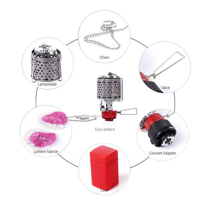 Outdoor Camping Lantern Gas Lamp Portable Light Weight Night Tent Light BL300-F2 07FC0E-D4 - KOEEK