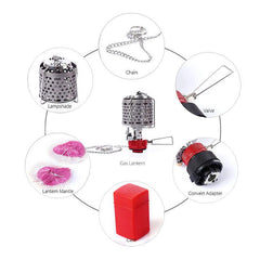 Outdoor Camping Lantern Gas Lamp Portable Light Weight Night Tent Light BL300-F2 07FC0E-D4 - KOEEK