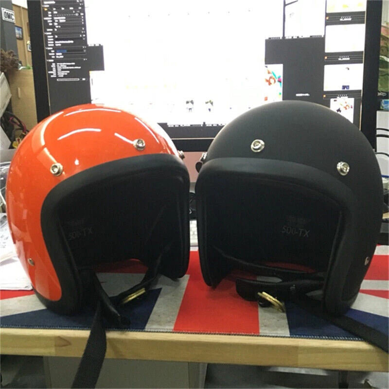 Japan 3/4 Face Helmet Retro Rider Motorcycle Motorbike Race 500-TX Helmet Props 07FC0E-D4 - KOEEK