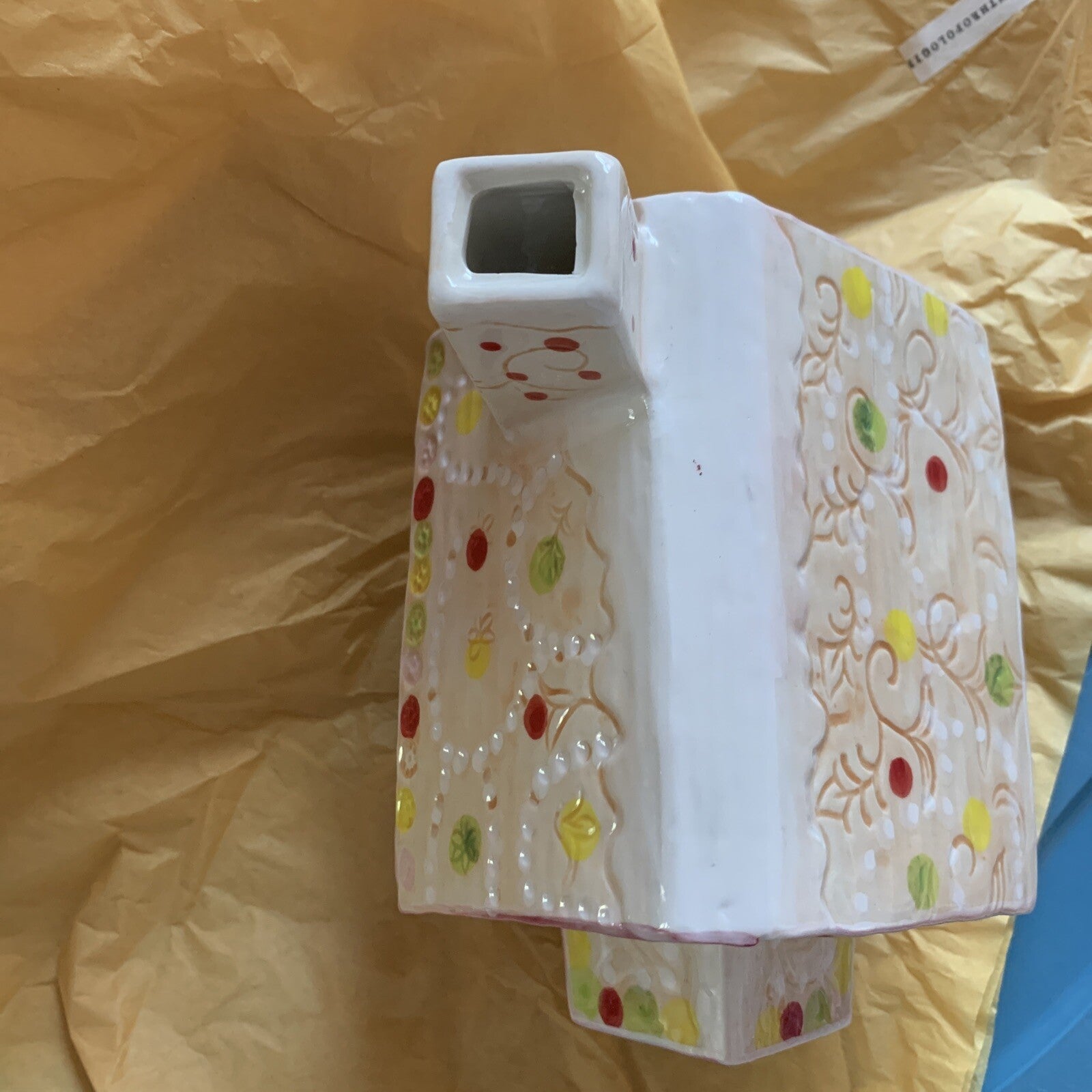 Anthropologie Nathalie Lete Holiday Village House Peach Tea Light Cottage NWT ANTHROPOLOGIE - KOEEK