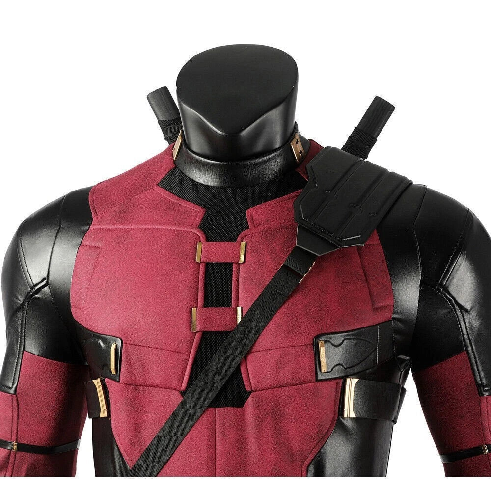 Deadpool 3 Wade Wilson Outfits Cosplay Costume Jumpsuit Mask Full Suits Custom 07FC0E-D4 - KOEEK