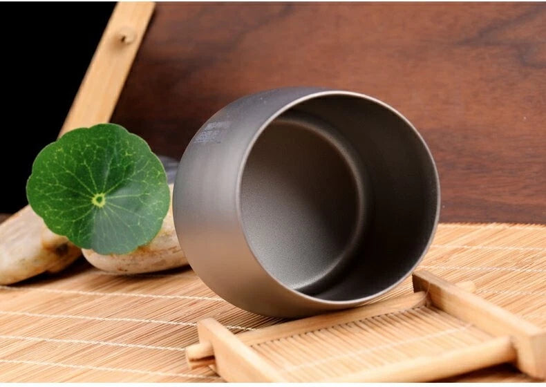 120ML EDC Double Wall Titanium Water Tea Coffee Cup Insulated Drinking Cup Mug 07FC0E-D4 - KOEEK
