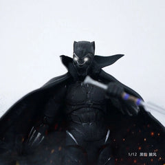 1/12 Black Wired Cape Custom Cloak for 6"  ML Mez Black Panther (No figure) 07FC0E-D4 - KOEEK