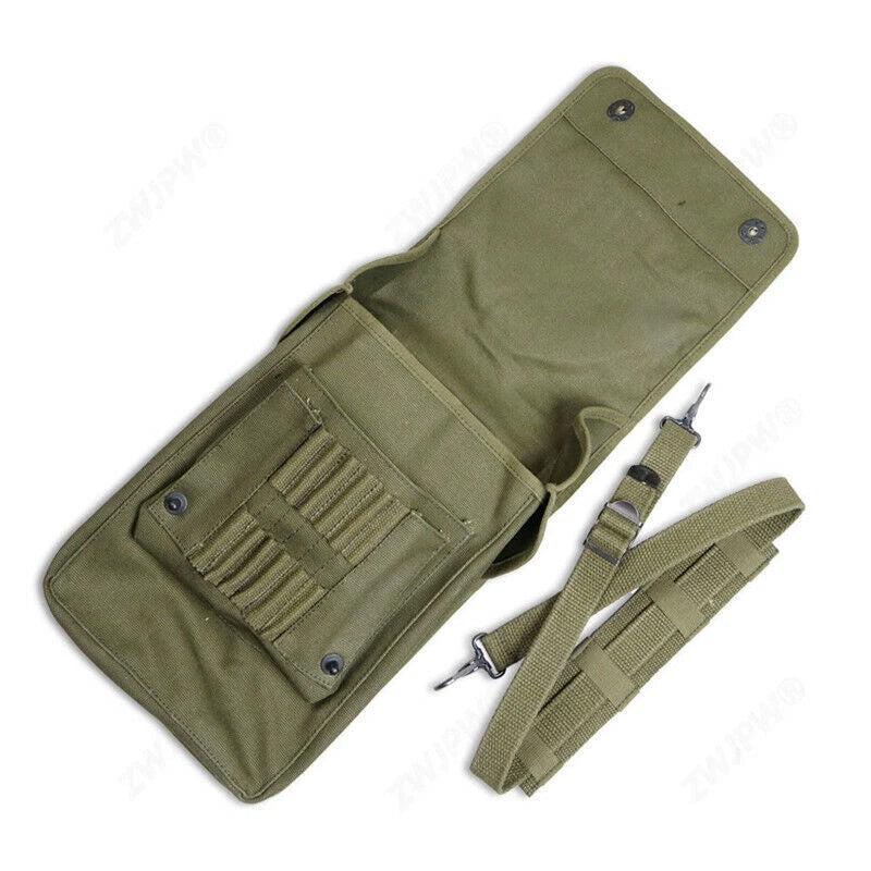 U.S. Military Army Green Map Case Canvas Tech Bag Pack Carry Pouch Shoulder Bag 07FC0E-D4 - KOEEK