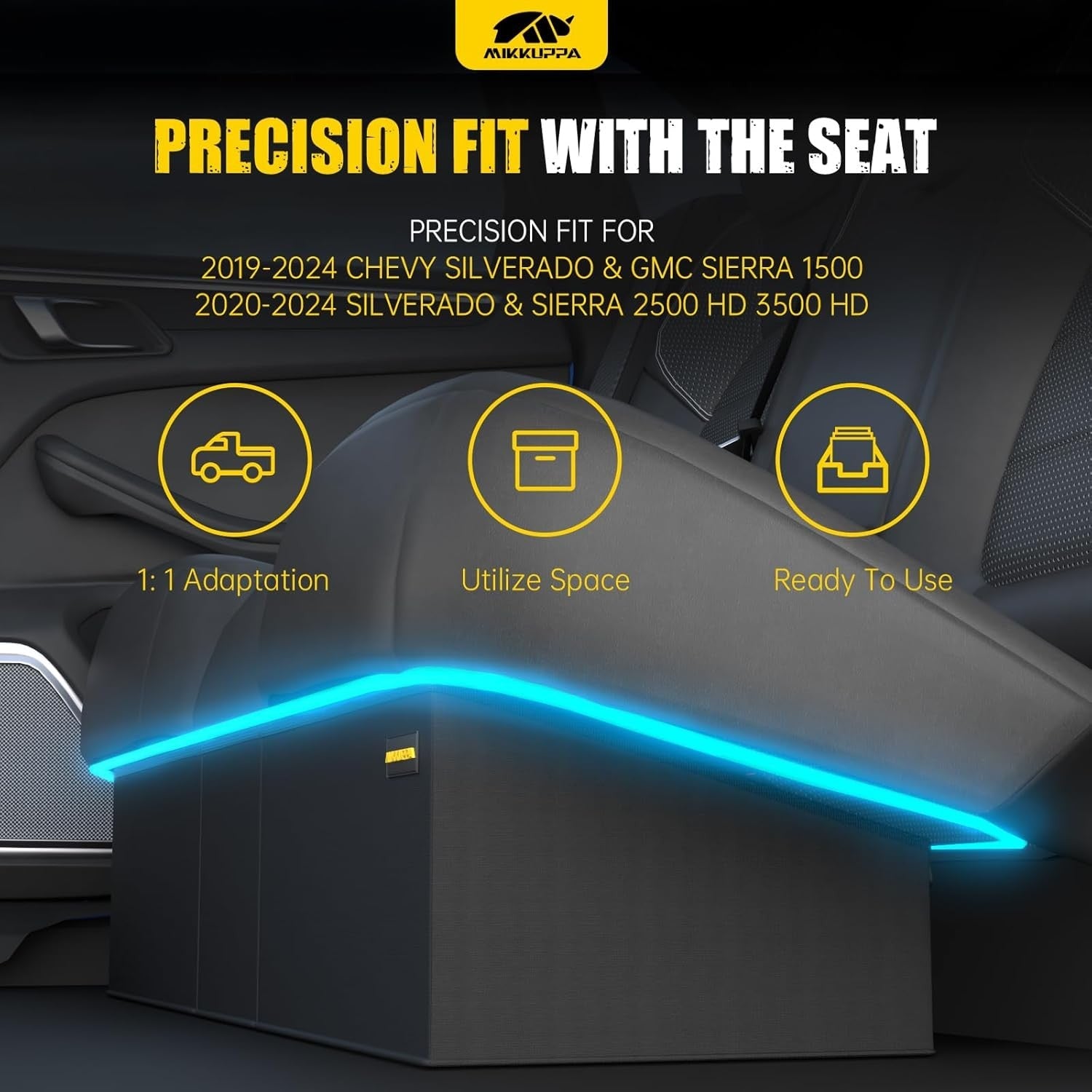 new MIKKUPPA Truck Under Seat Storage - Replacement for 2019-2024 Chevy Black MIKKUPPA - KOEEK