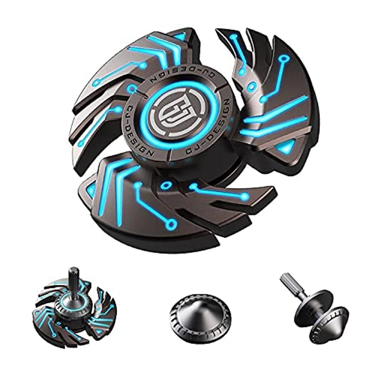 Fidget Spinners, Luminous Durable High Speed Bearing Metal, Removable Deformable 07FC0E-D4 - KOEEK