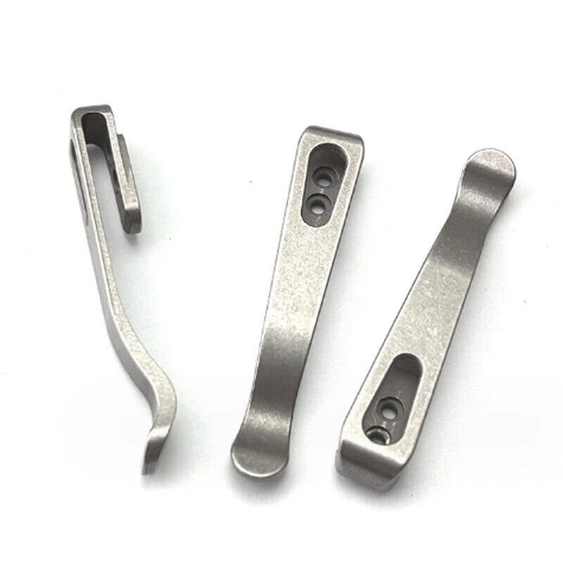 TC4 Titanium Deep Carry Back Clip Pocket Clip For Rick Hinderer XM18 XM24 Knifes 07FC0E-D4 - KOEEK
