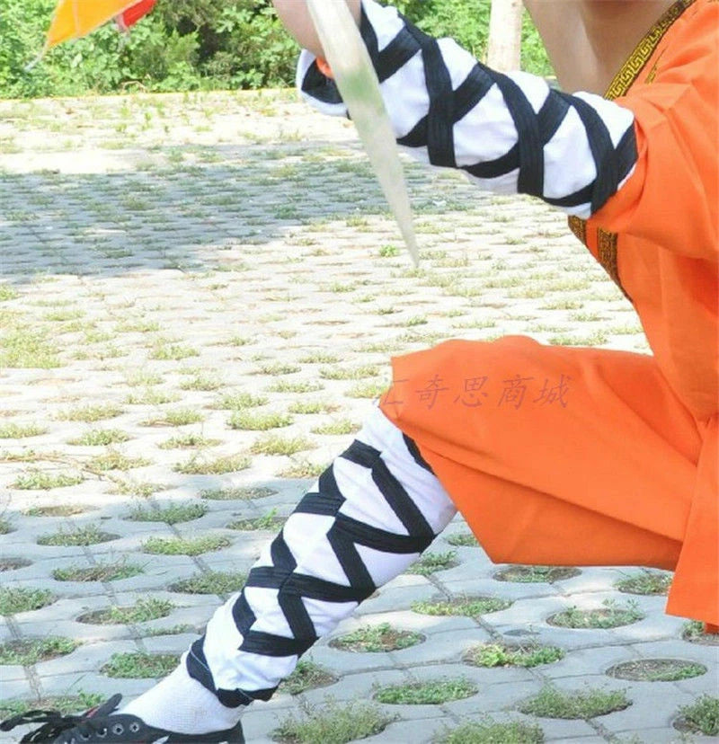 Shaolin中国 Kung fu Monk Training Hand Arm Leg Ankle Wraps Wristband Leggings Suit 07FC0E-D4 - KOEEK