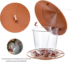 new Bird Feeder Outdoor Hanging for Wild Seed, Brown 01：47 oz, 07FC0E-D4 - KOEEK