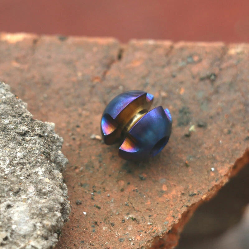MG Titanium Ti Parachute Cord Lanyard Pendant Key Knife Bead Necklace Tool EDC MG - KOEEK