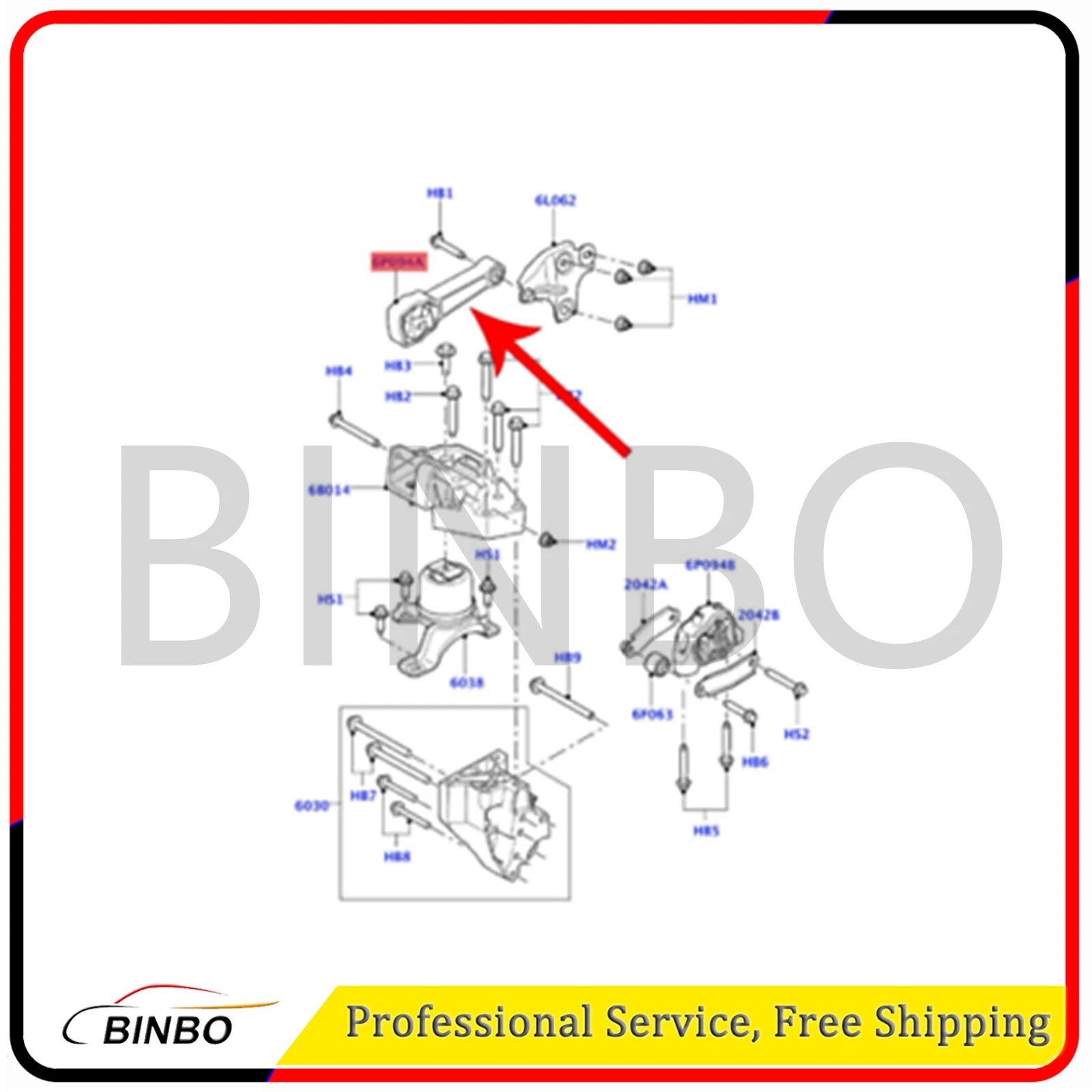 Engine Torque Mounts Front Upper For Volvo S60 S80 V60 V70 XC60 XC70 2007-2018 07FC0E-D4 - KOEEK
