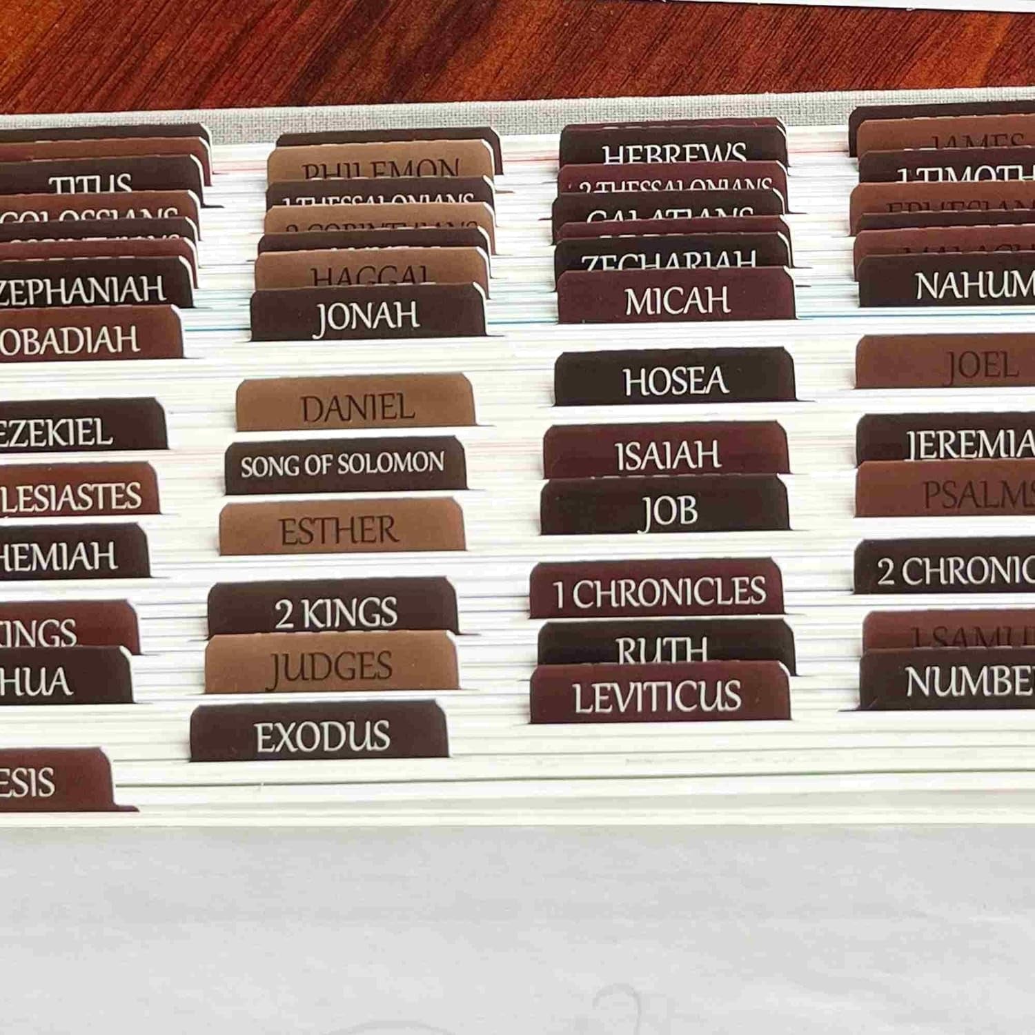 new Thinkor Reposition Laminated Bible Tabs, Large Print Stickers, Earthy Brown THINKOR - KOEEK