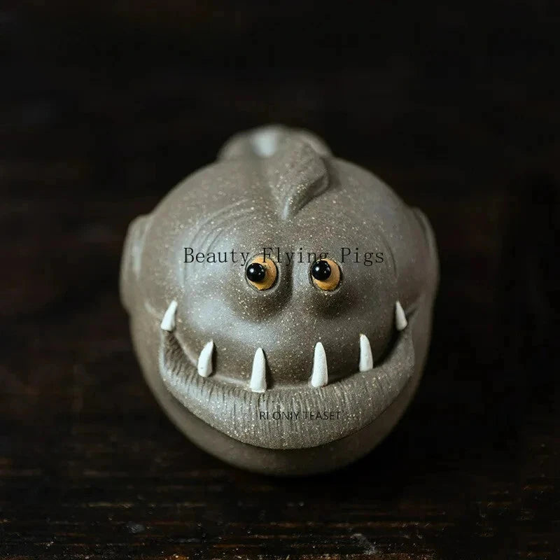 Creative Shark Model Statue Decoration Yixing Purple Clay Tea Pet Crafts 07FC0E-D4 - KOEEK