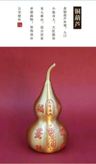 Brass Wealth Gourd Figurine Bagua Fu Lu Desk Decor Feng Shui Ornament 07FC0E-D4 - KOEEK