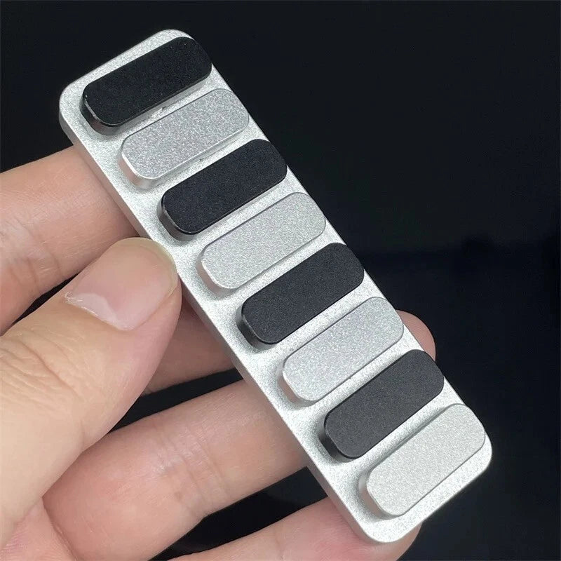 8 Keys Piano Keys Fidget Clicker EDC Fidget Slider ADHD Metal Fidget Toys Gifts 07FC0E-D4 - KOEEK