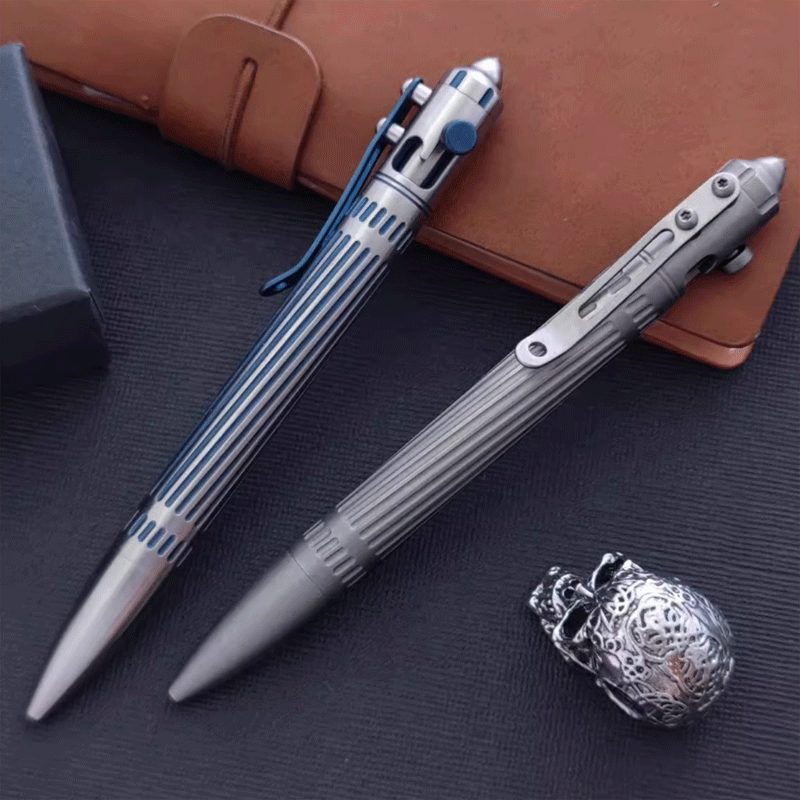 EDC Practical Titanium Alloy Pocket Ballpoint Pen Tactical working signature Pen 07FC0E-D4 - KOEEK