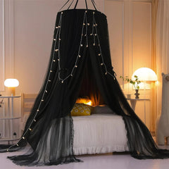 Double Layer Princess Round Dome Canopy Bed Curtain for Girls Adults