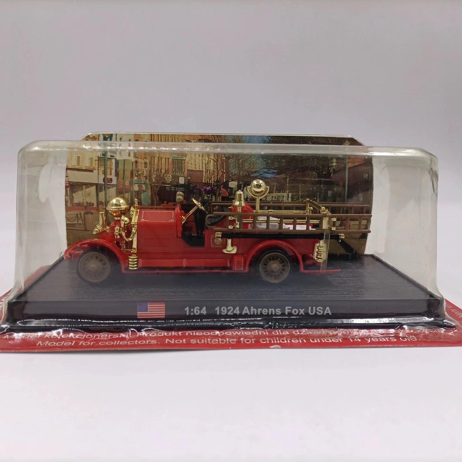 1:64 1924 Ahrens Fox USA Fire Engine Diecast Model Vintage With Display Base 07FC0E-D4 - KOEEK