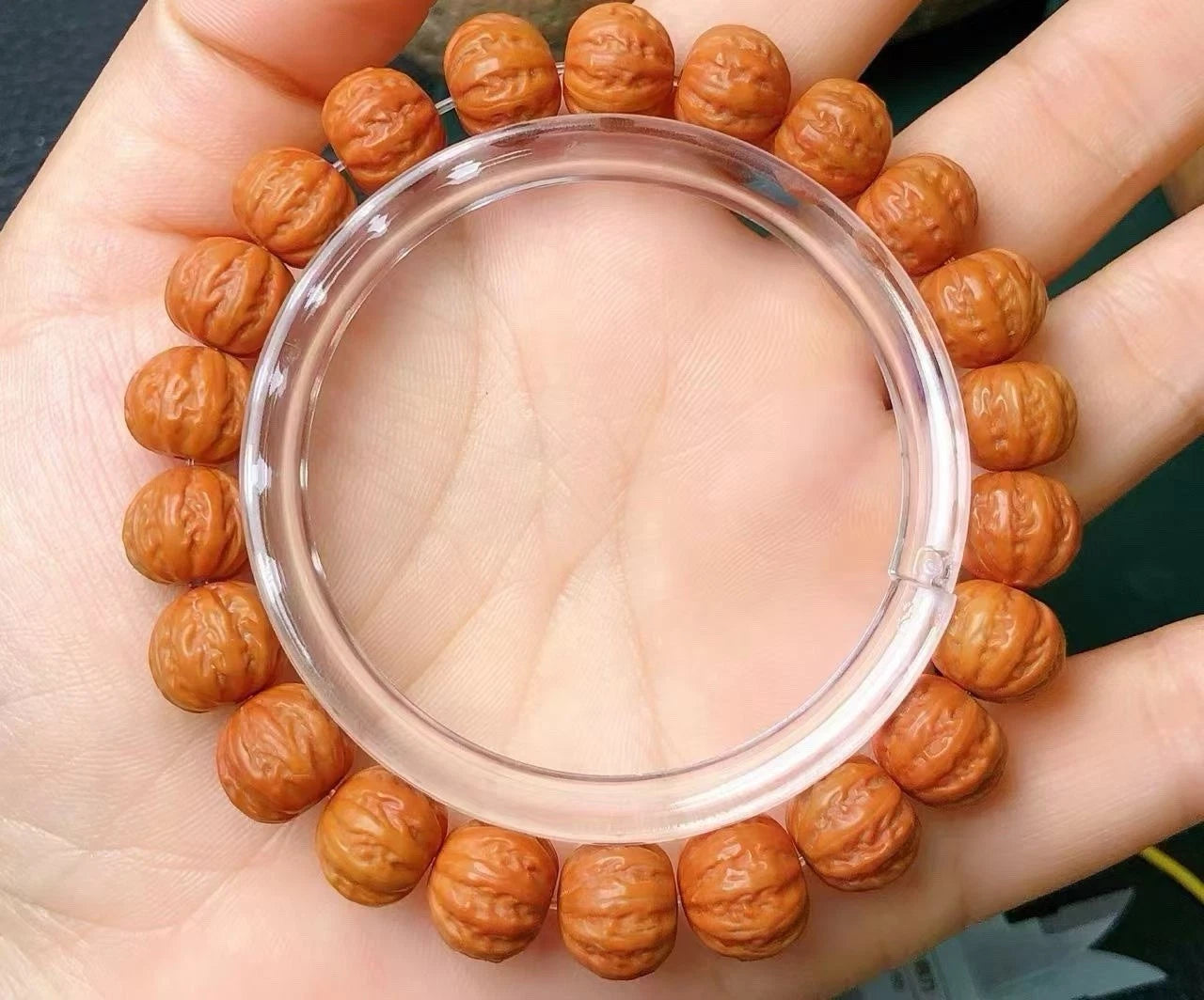 monkey-headed bracelet. Prayer beads. Buddha beads 11mm 07FC0E-D4 - KOEEK