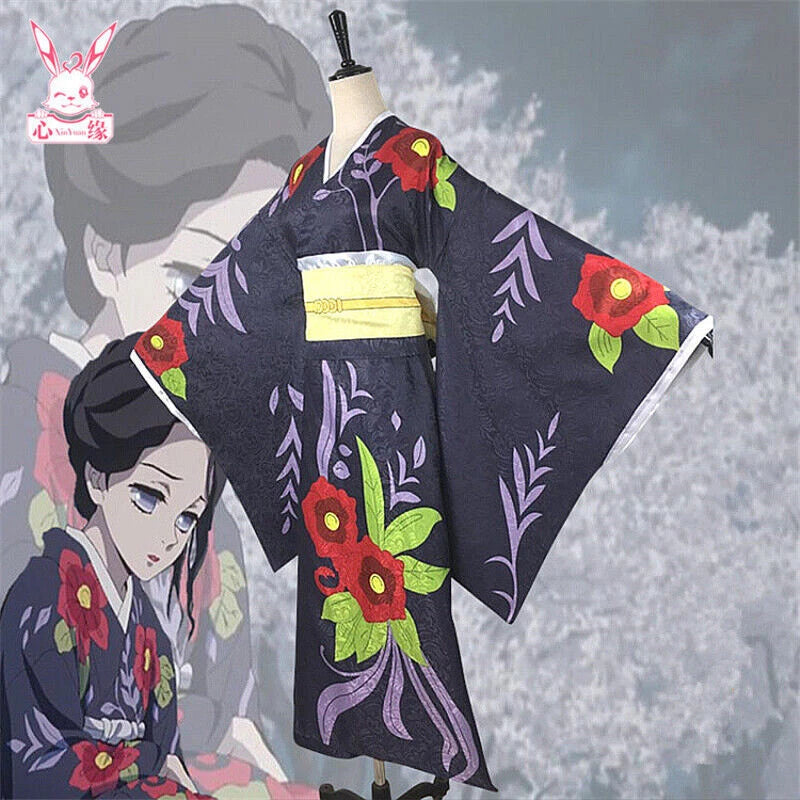 Demon Slayer Tamayo Women Girl Anime Cosplay Costume Kimono Cloak Suit Halloween 07FC0E-D4 - KOEEK