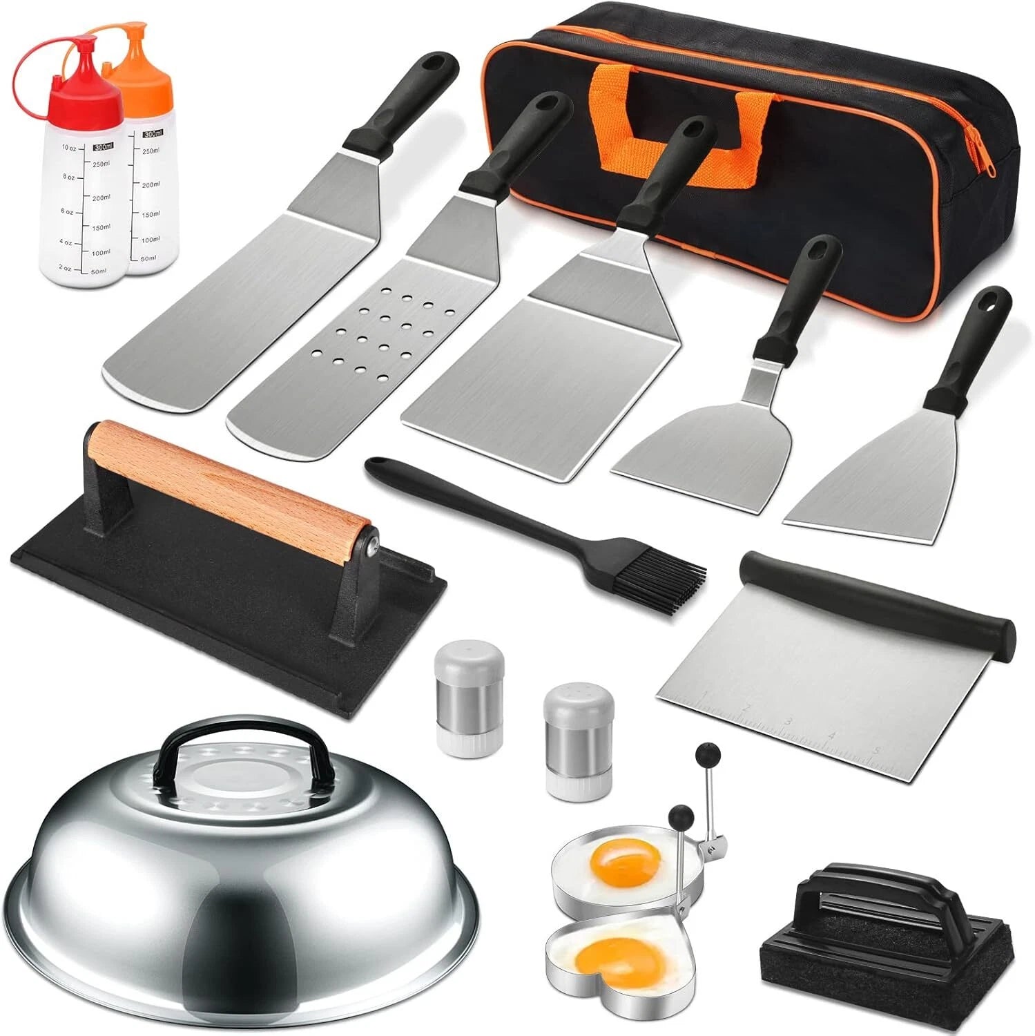 18PCS Griddle Accessories Kit, Flat Top Grill Accessories Set for Blackstone 07FC0E-D4 - KOEEK