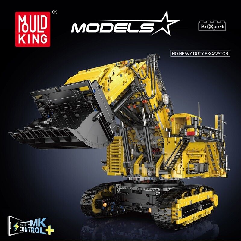 new Mould King 17070 Heavy Duty Excavator Bulldozer Engineering Building Block Toy MOULD KING - KOEEK