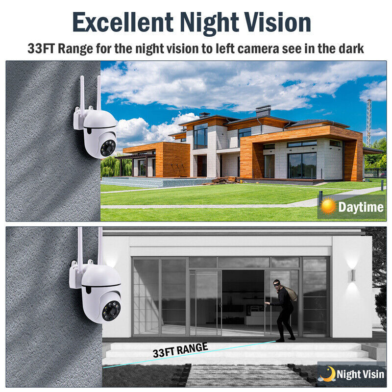 ny 1080P HD Camara De Seguridad WIFI Inalambrica Para Casa Exterior Smart Home 2024