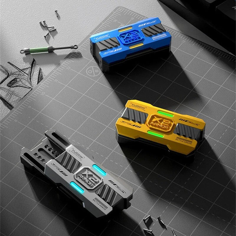 EDC Cyber Mecha Mechanical Structure Haptic Slider Fidget Toys Adult ADHD Tool 07FC0E-D4 - KOEEK