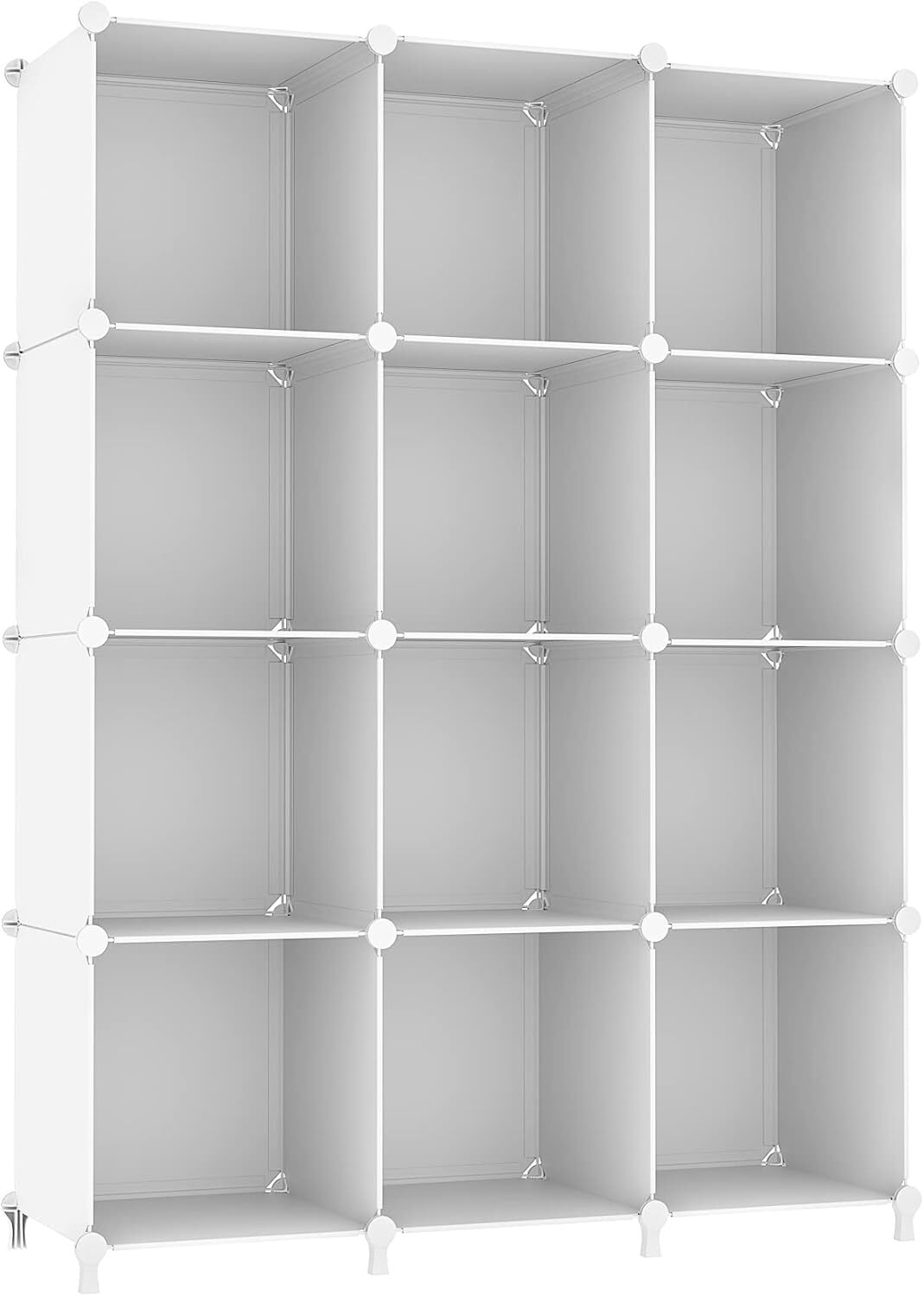 new AWTATOS Cube Storage Organizer 12 Bookshelf DIY 12 Cube, White AWTATOS - KOEEK
