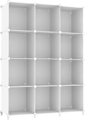 new AWTATOS Cube Storage Organizer 12 Bookshelf DIY 12 Cube, White AWTATOS - KOEEK