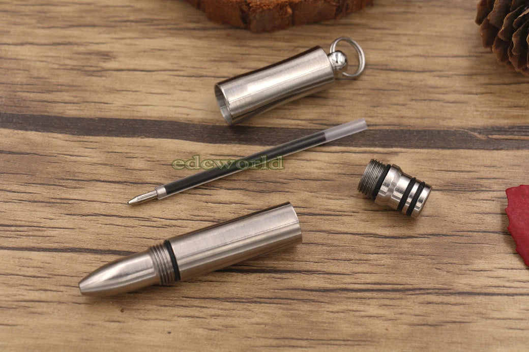 Tiremet Titanium Ti Mini Key Chain Practical Ball Pen Office Signature Pen EDC TIREMET - KOEEK