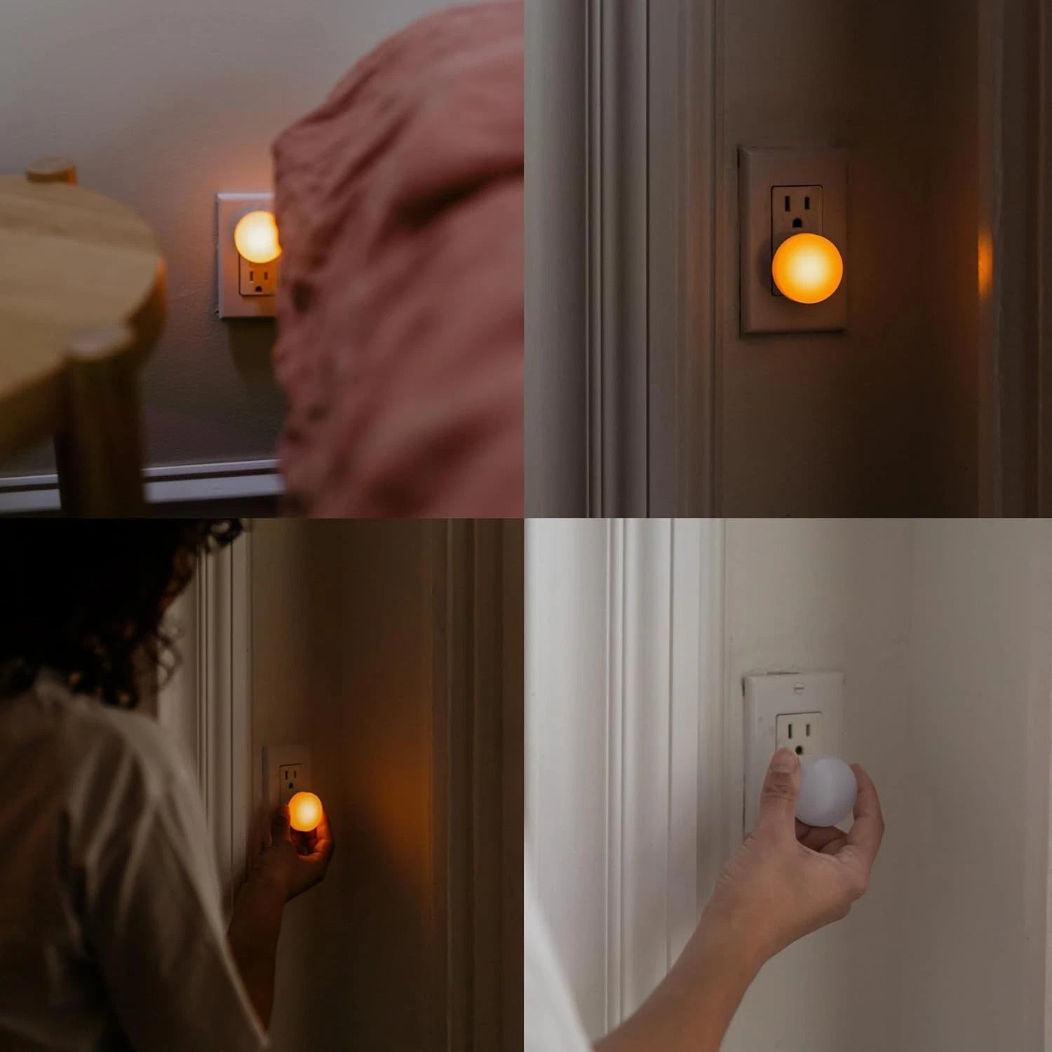 Night Light Wall Plug - 0.5W Socket Night Light - Warm Amber Glow 07FC0E-D4 - KOEEK