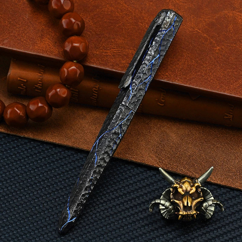 Handmade TC4 Titanium Pocket BallPoint Pen Signature Gel Pen Outdoor Travel EDC 07FC0E-D4 - KOEEK
