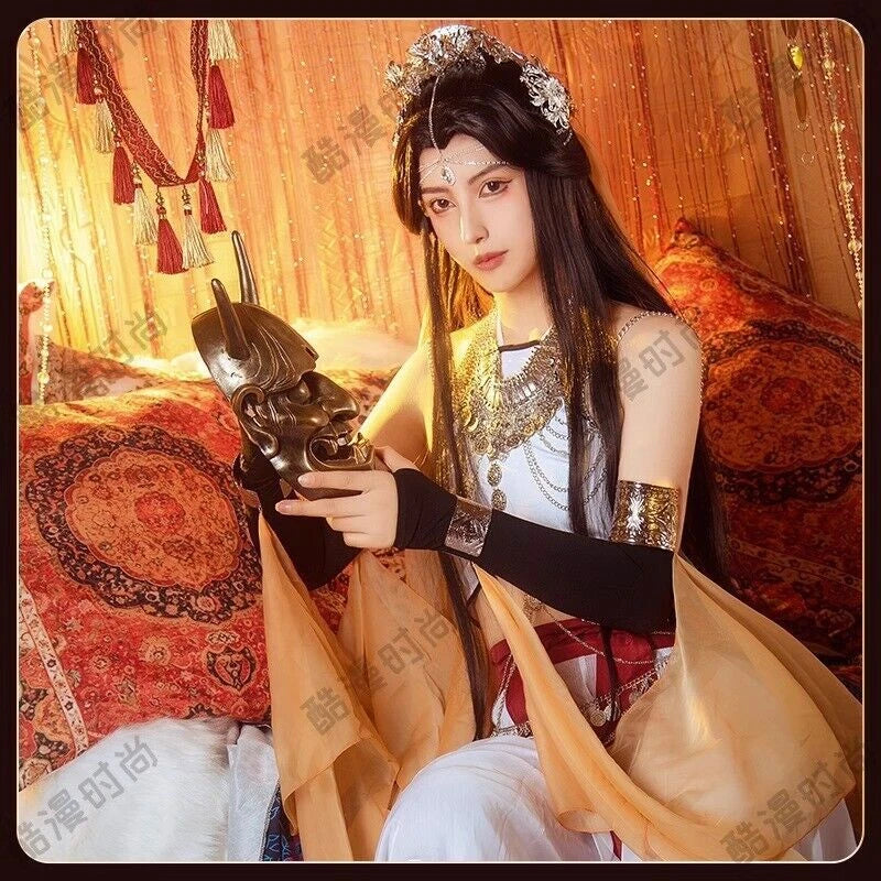 Heaven Official's Blessing Cosplay Xie Lian Western Region Singer Cos Women Set 07FC0E-D4 - KOEEK
