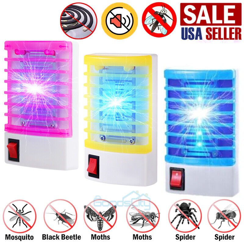 ny Elektrisk Mosquito Killer Lamp Bug Insect Zapper Night Light Trap Pest Repeller