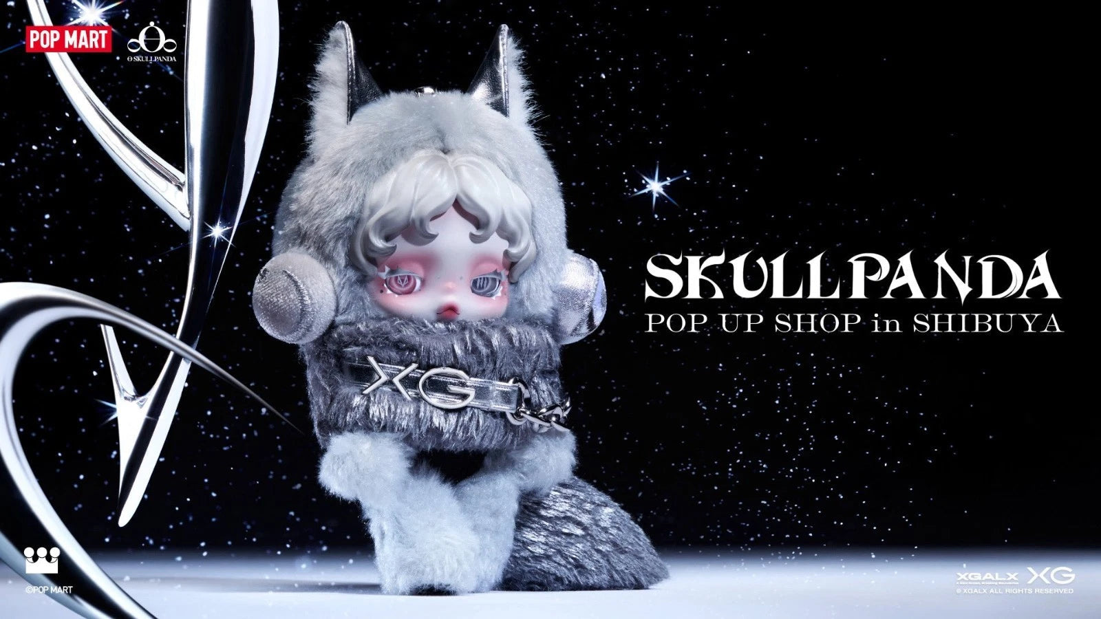 SKULLPANDA x XG Plush Doll Pendant Japan Exclusive Plush Doll Gift 07FC0E-D4 - KOEEK