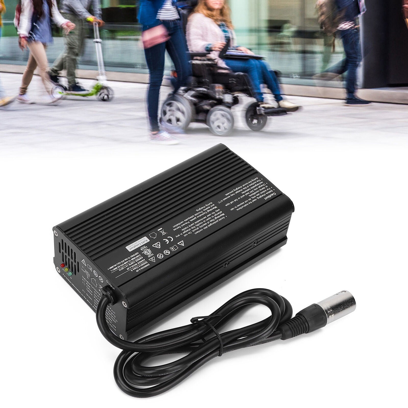 new 24V 8A Battery Charger For Electric Scooters Wheelchairs(US Plug ) HGF koeek - KOEEK