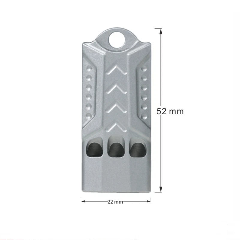 Titanium Keychain 3 Holes Safety Whistle Outdoor Survival Pocket Whistle EDC 07FC0E-D4 - KOEEK