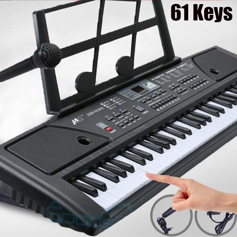 ny 61-tangenters elektrisk piano digital musikk Elektronisk keyboardstativ og mikrofon