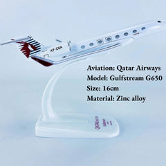 1:200Qatar Executive Gulfstream G650 16cm Alloy Aircraft Static Model Collectibe 07FC0E-D4 - KOEEK