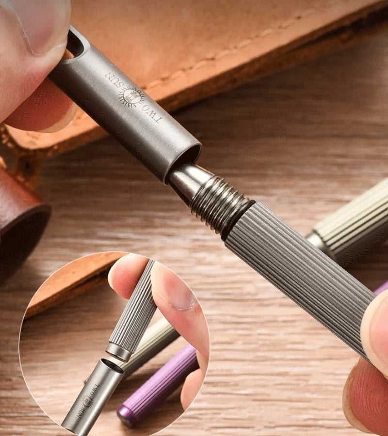 EDC Titanium Ballpoint Pen Signature Writing Pocket Pen Portable Keychain Pen 07FC0E-D4 - KOEEK