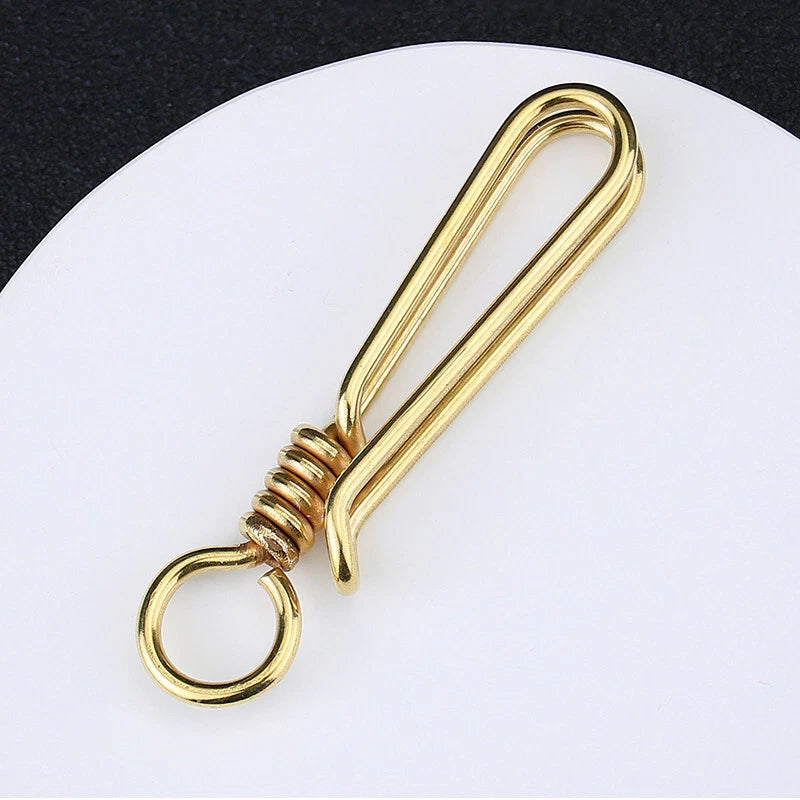 Brass / Steel Handmade Keychains Keyrings Bag Wallet Chain Belt Clip Key Holder 07FC0E-D4 - KOEEK