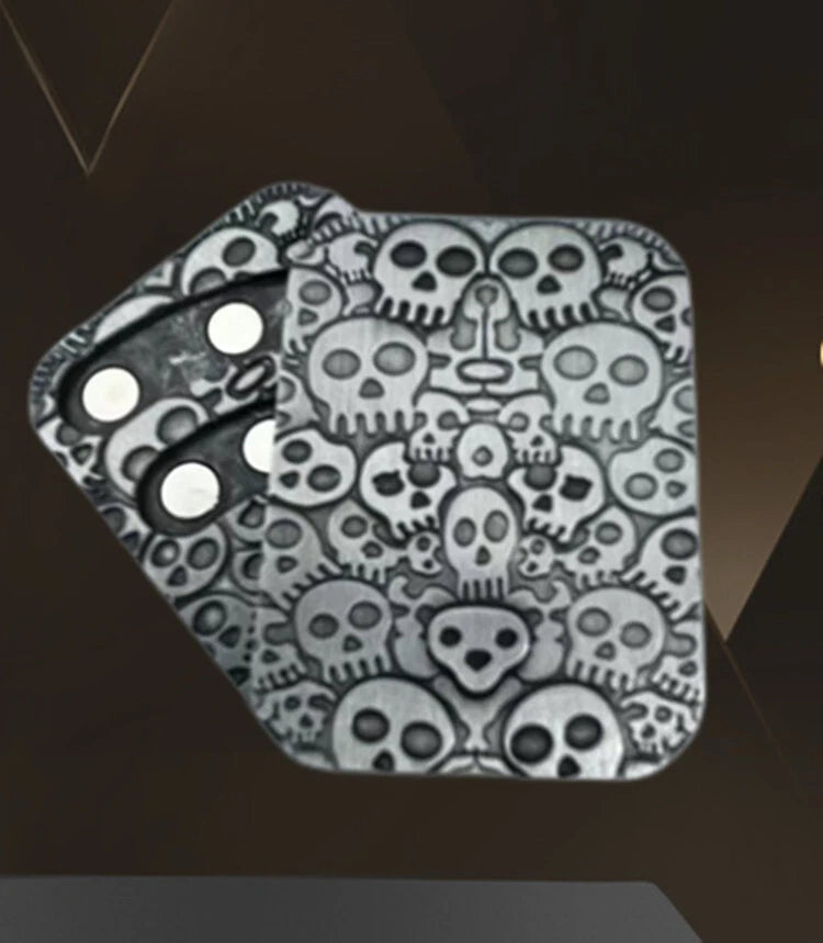 EDC Fidget Toys Metal Skull Magnetic Fidget Slider Adult Fidget Blocks ADHD Tool 07FC0E-D4 - KOEEK