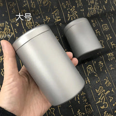 Titanium Storage Box Coffee Tea Cans Emergency Container Pills Bottle Jar 245mL 07FC0E-D4 - KOEEK