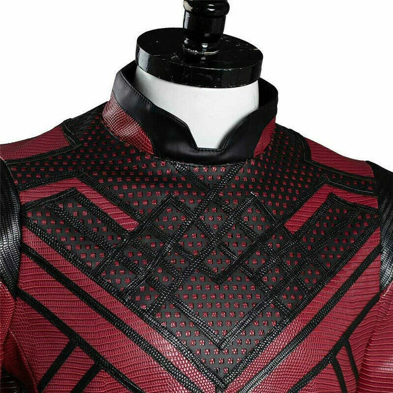Shang-Chi and the Legend of the Ten Rings PU Leather Cosplay Costume Jacket Coat 07FC0E-D4 - KOEEK