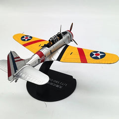 1:72 Scale Douglas SBD Dauntless, Yellow Trainer Finish, Die-Cast Display Model 07FC0E-D4 - KOEEK