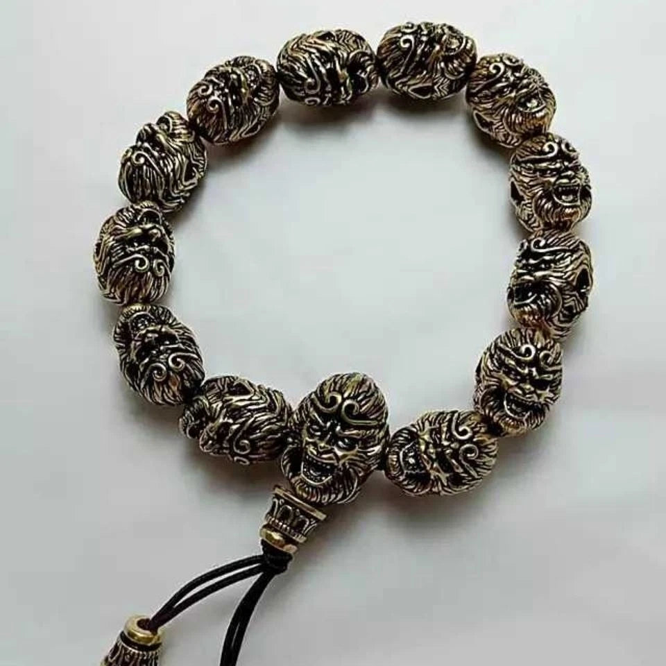 21mm Brass Vintage Bracelet Qi Tian Da Sheng Art Handcrafted Jewelry 07FC0E-D4 - KOEEK